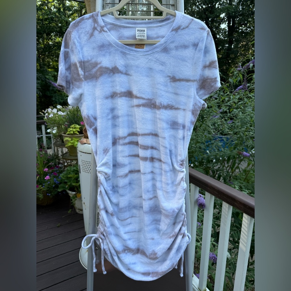 PINK Victoria's Secret Tie-Dye Swim Coverup - White and Brown